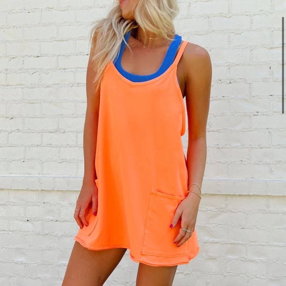FREE PEOPLE MOVEMENT Hot Shot Dress in Hot Watermelon